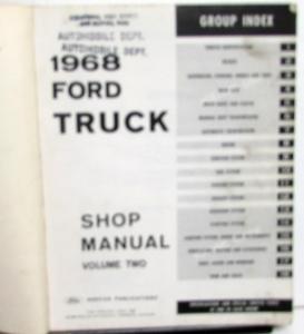 1968 Ford Truck Service Shop Manual - Volume Two