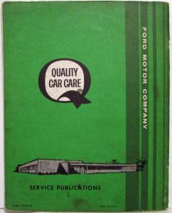 1968 Ford Truck Service Shop Maintenance and Lubrication Manual