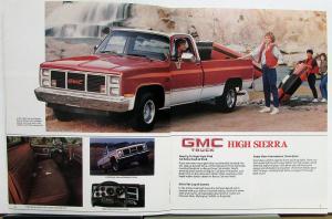 1986 GMC C/K Pickup Trucks CANADIAN Sales Brochure Original