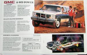 1986 GMC Suburban Truck 2- 4-WD Sales Brochure Original