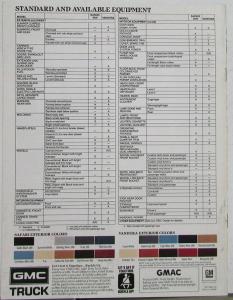 1986 GMC Vans Safari Vandura Truck CANADIAN Sales Brochure Original