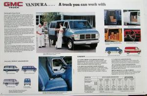 1986 GMC Vans Safari Vandura Truck CANADIAN Sales Brochure Original