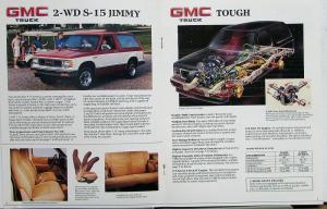 1986 GMC S-Jimmy Gypsy Sierra & Classic Truck Sales Brochure Original
