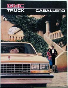 1986 GMC Caballero Amarillo Diablo Truck Sales Brochure Folder Original