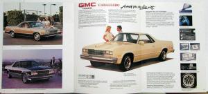 1986 GMC Caballero Amarillo Diablo Truck Sales Brochure Folder Original