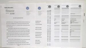 1998 Volkswagen VW Media Information Press Kit Passat Golf GTI Jetta Cabrio