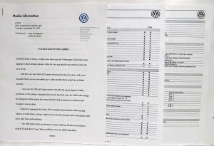 1998 Volkswagen VW Media Information Press Kit Passat Golf GTI Jetta Cabrio