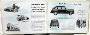 1941 Ford Dealer Album Super De Luxe Special Woody Pickup Truck Panel COE Bus