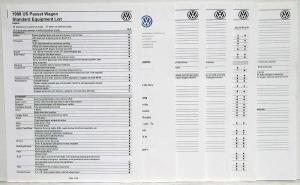 1998 Volkswagen VW Passat Media Information Press Kit