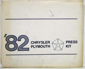 1982 Chrysler Plymouth Press Kit - LeBaron New Yorker Cordoba Imperial Reliant