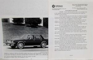 1982 Chrysler Plymouth Press Kit - LeBaron New Yorker Cordoba Imperial Reliant