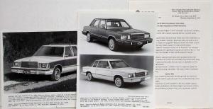 1982 Chrysler Plymouth Press Kit - LeBaron New Yorker Cordoba Imperial Reliant