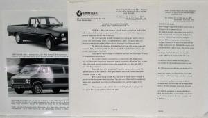 1982 Chrysler Plymouth Press Kit - LeBaron New Yorker Cordoba Imperial Reliant