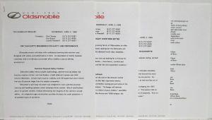 1997 Oldsmobile Silhouette Media Information Press Kit