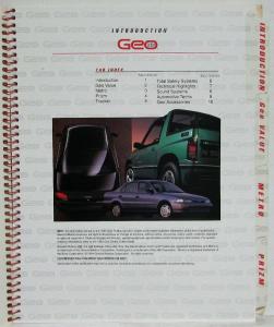 1995 Geo Product Guide Reference Data Book