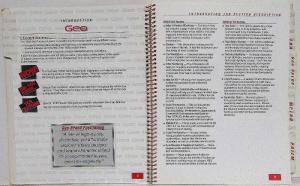 1995 Geo Product Guide Reference Data Book