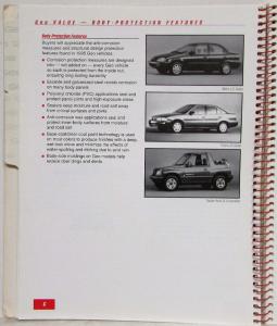 1995 Geo Product Guide Reference Data Book