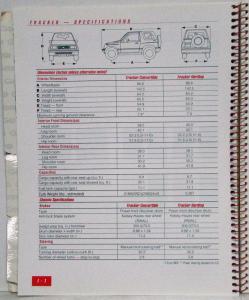 1995 Geo Product Guide Reference Data Book