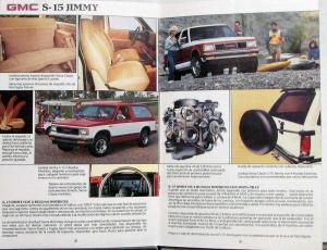 1987 GMC Truck Safari Pickup Jimmy Suburban Caballero Van SPANISH Sales Brochure