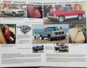 1987 GMC Truck Safari Pickup Jimmy Suburban Caballero Van SPANISH Sales Brochure