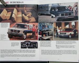 1987 GMC Truck Safari Pickup Jimmy Suburban Caballero Van SPANISH Sales Brochure