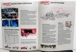 1987 GMC R&V Pickup Full Size 2- 4-WD Truck Sales Brochure Original