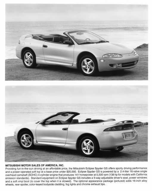 1996 Mitsubishi Eclipse Spyder GS Press Photo 0063