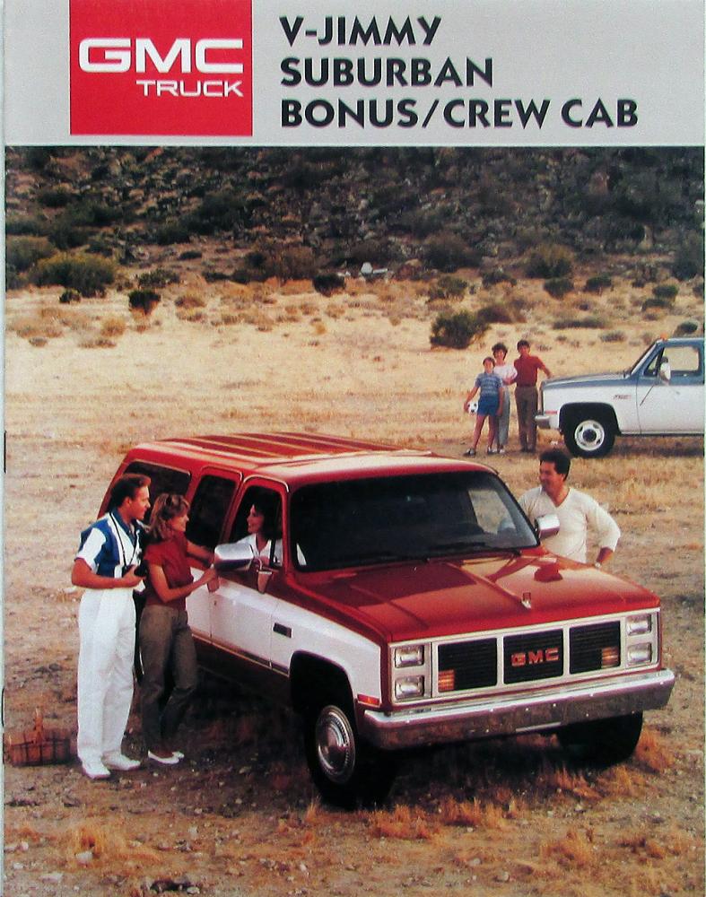 1987 GMC V-Jimmy Suburban Bonus/Crew Cab Truck Sales Brochure Original