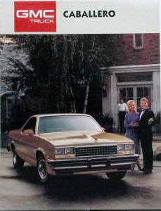 1987 GMC Caballero Truck Sales Brochure Folder Original