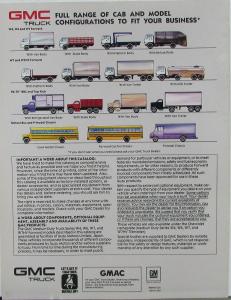 1987 GMC W4 W6 W7 & W7HV Forward Trucks Sales Brochure Original