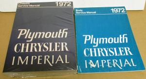 1972 Plymouth Chrysler Shop Service Repair Manual Set Road Runner Cuda Duster