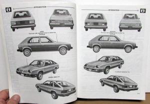 1980 Dodge Omni & Plymouth Horizon Service Shop Repair Manual TC3 024 Original