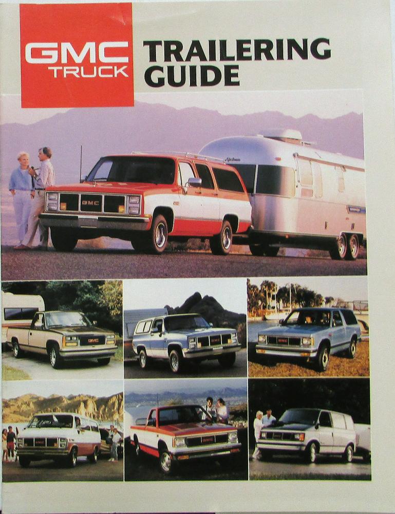 1988 GMC Truck Trailering Guide Pickups Vans Suburban Jimmy Sales Brochure Orig