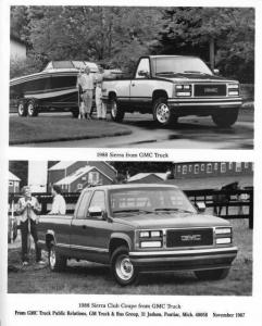 1988 GMC Sierra Pickup Truck Press Photo 0316