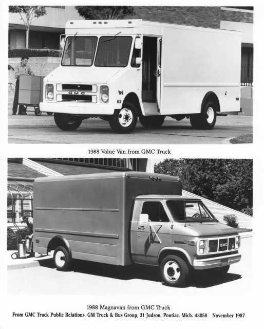 1988 GMC Value Van and Magnavan Press Photo 0322