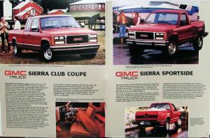 1988 GMC Sierra Pickup  Cab & Chassis Trucks Sales Brochure