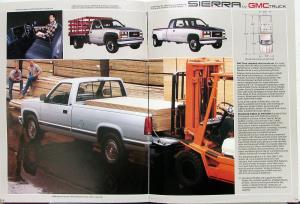 1988 GMC Sierra Pickup Truck for Commercial and Personal Use Sales Brochure Orig