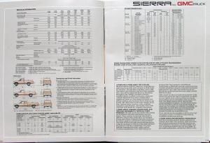 1988 GMC Sierra Pickup Truck for Commercial and Personal Use Sales Brochure Orig