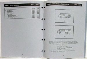 1992 GMC Truck Service Publications Catalog