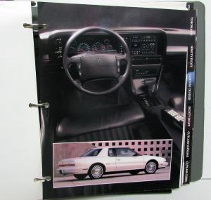 1992 Oldsmobile Dealer Album Color Chips Upholstery Toronado Cutlass Achieva