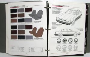 1992 Oldsmobile Dealer Album Color Chips Upholstery Toronado Cutlass Achieva