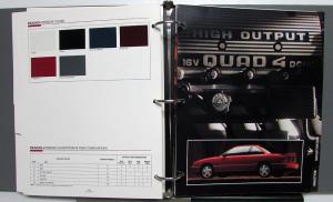 1992 Oldsmobile Dealer Album Color Chips Upholstery Toronado Cutlass Achieva