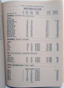 1976 Branham Automobile Reference Book - May Supplement