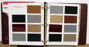 1991 Oldsmobile Dealer Album Paint Chips Upholstery Bravada Silhouette Cutlass