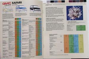 1988 GMC Safari SLT SLE SLX Rally STD STX Custom Vans Sales Brochure Original