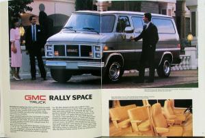 1988 GMC Safari SLT SLE SLX Rally STD STX Custom Vans Sales Brochure Original