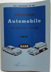 1975 Branham Automobile Reference Book - May Supplement