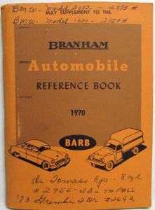 1970 Branham Automobile Reference Book - May Supplement