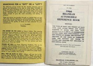 1966 Branham Automobile Reference Book - May Supplement