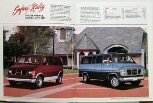 1989 GMC Safari Rally Vans Truck Sales Brochure Original